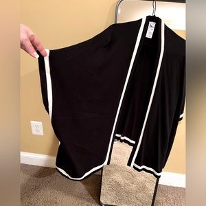 Chico’s Black & White Sweater Cape